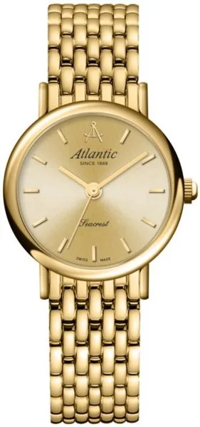 Zegarek Atlantic Seacrest Lady XS 10245.45.31 – Szwajcarski zegarek damski Swiss Made na złotej bransolecie