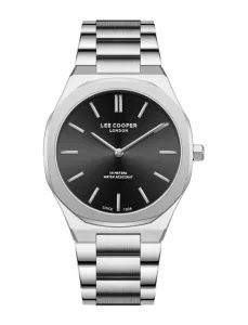 Zegarek męski Lee Cooper LC08275.350 czarna tarcza, stalowa bransoleta 5 ATM – elegancki + grawer gratis