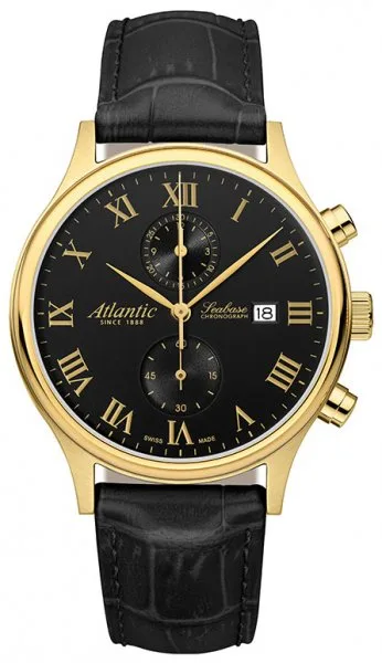 Atlantic Seabase Chrono 64452.45.68 – złoty zegarek męski Swiss Made