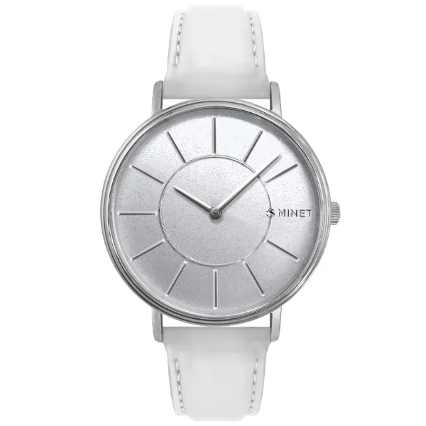 MINET MWL5032 - Broadway Sailor White - Damski - Zegarek na pasku skórzanym