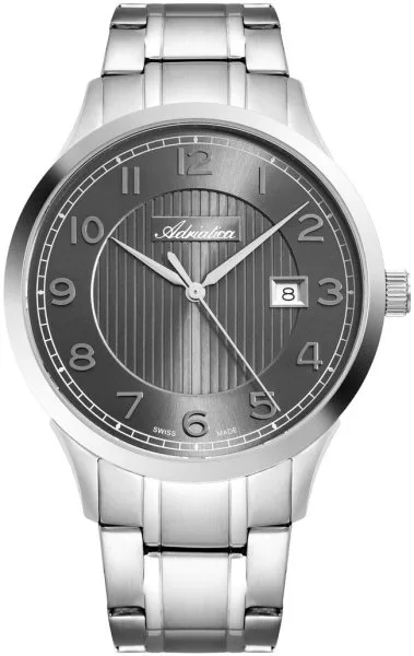 Zegarek męski Adriatica Classic Sapphire A8316.5127Q – stalowa bransoleta