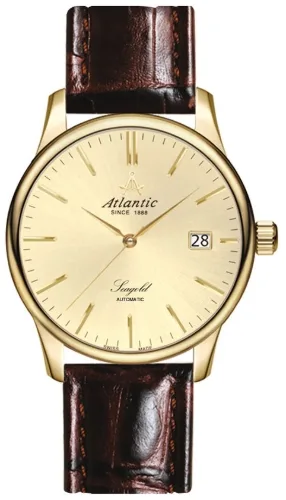 Atlantic Seagold 95744.65.31 – Męski Złoty Zegarek Mechaniczny 14K | Szafirowe Szkło