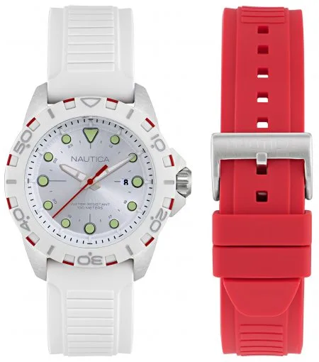 Nautica Tin Can Bay NAPNRS406 Zegarek Męski - Dodatkowy pasek w zestawie