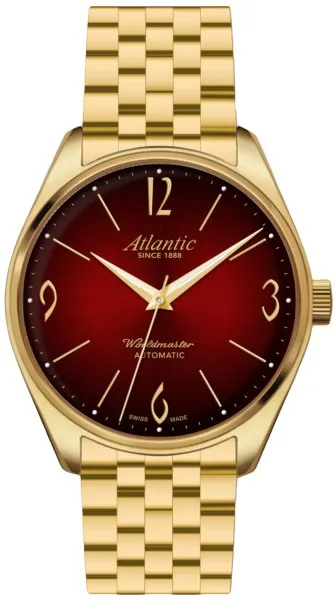 Atlantic Worldmaster Automatic 51752.45.99GM – Zegarek Męski Automatyczny, Czerwona Tarcza, Szkło Szafirowe