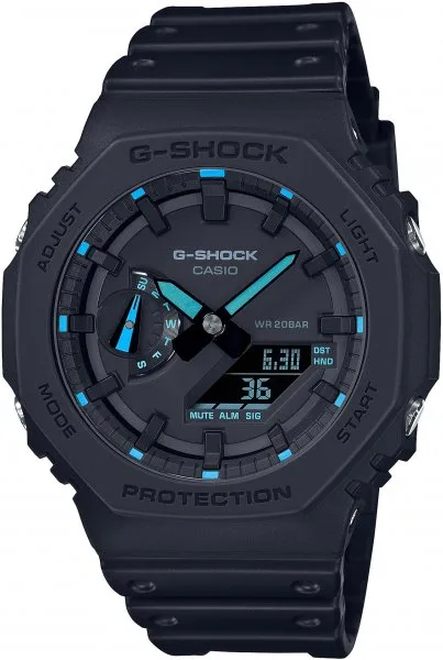 G-SHOCK Octagon Neon Accent Series CasiOak Carbon Core Guard GA-2100-1A2ER