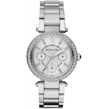 Zegarek damski Michael Kors Parker MK5615 srebrny z cyrkoniami + grawer gratis