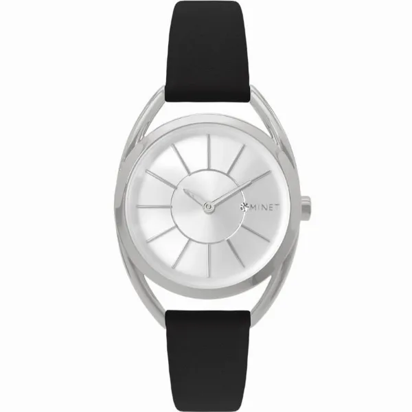 MINET MWL5071 - ICON Black Cat - Damski - Zegarek na pasku skórzanym