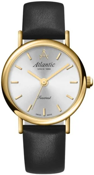 Zegarek Atlantic Seacrest Lady XS 10240.45.21 – Damski zegarek Swiss Made na skórzanym pasku