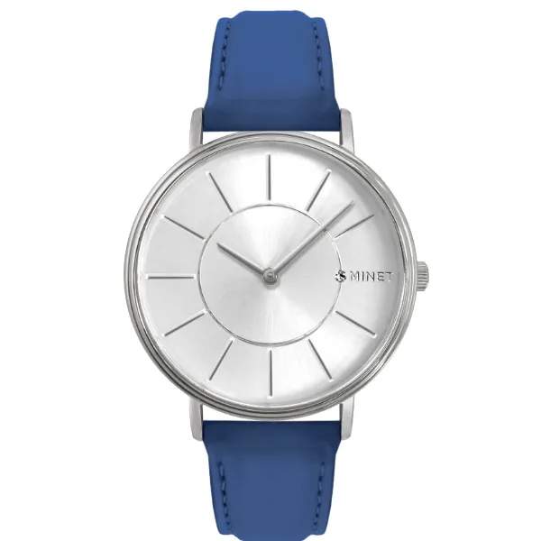 MINET MWL5037 - Broadway Sailor Blue - Damski - Zegarek na pasku skórzanym