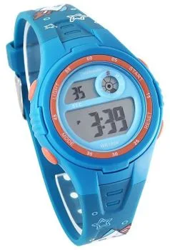 Zegarek 007-49 Timemaster – zegarek dziecięcy cyfrowy, niebieski z rakietami