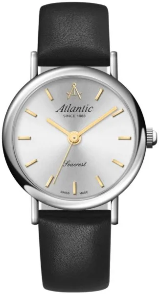 Zegarek Atlantic Seacrest Lady XS 10240.41.21G zegarek damski srebrny na skórzanym pasku