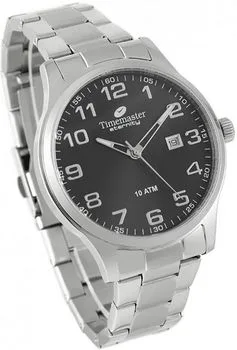 Zegarek męski TIMEMASTER 274/02 – czarna tarcza, stal, 100M